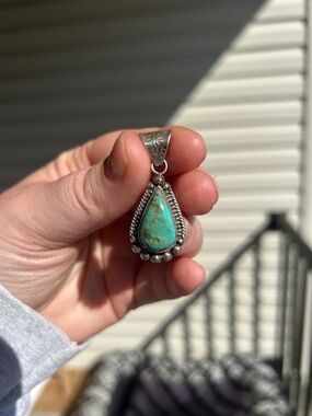 Turquoise Tear Drop Pendant